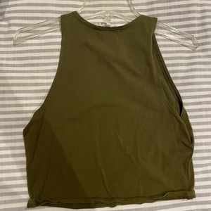 Army Green Crop Top